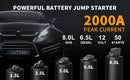 UTRAI 4 In 1 2000A Jump Starter Power Bank 16000mAh 150PSI Air Compressor Tire Pump Portable Charger Car Booster Starting Device